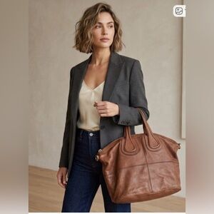 Givenchy Vintage Nightingale Lambskin Leather Tote Bag